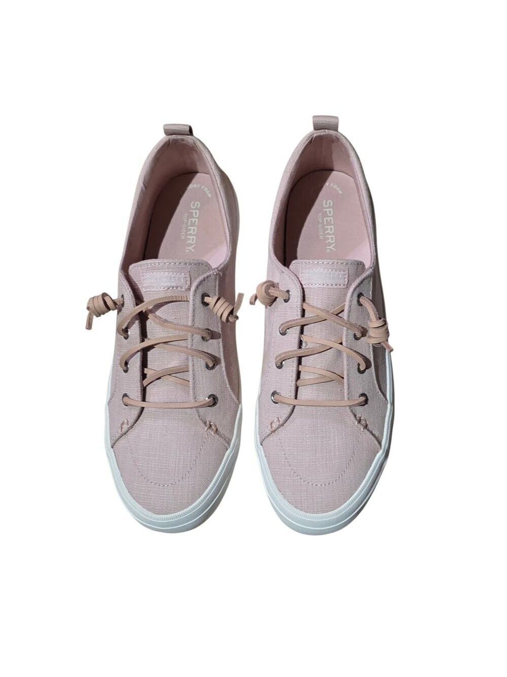 SPERRY CREST VIBE DENIM ROSE PINK TEXTILE WOMEN'S SIZE 11